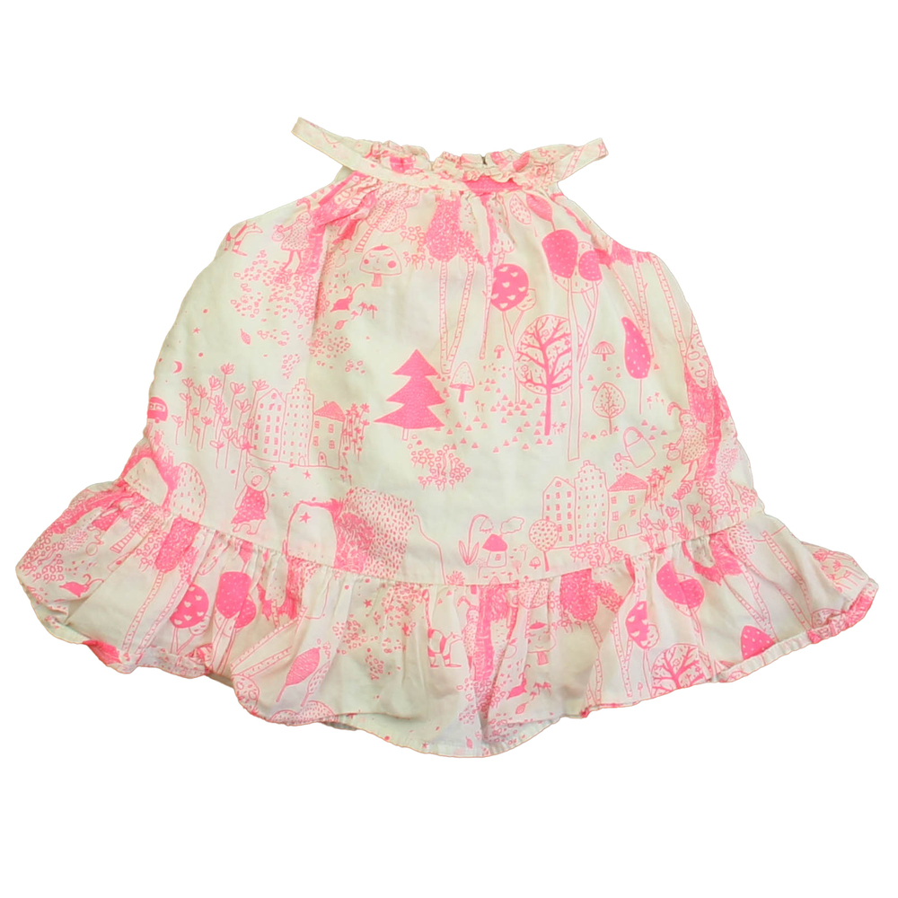 Gap Girls White | Pink Dress size: 3-6 Months